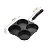 Egg Burger Frying Pan Nonstick Wooden Handle Multifunctional Kitchen Cookware for Pancake Burger Breakfast Universal Stove