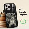 N-Nirvana  Phone Case For iPhone17,16,15,14,13,12,11 Plus,Pro Magnetic For Magsafe Wireless Charging