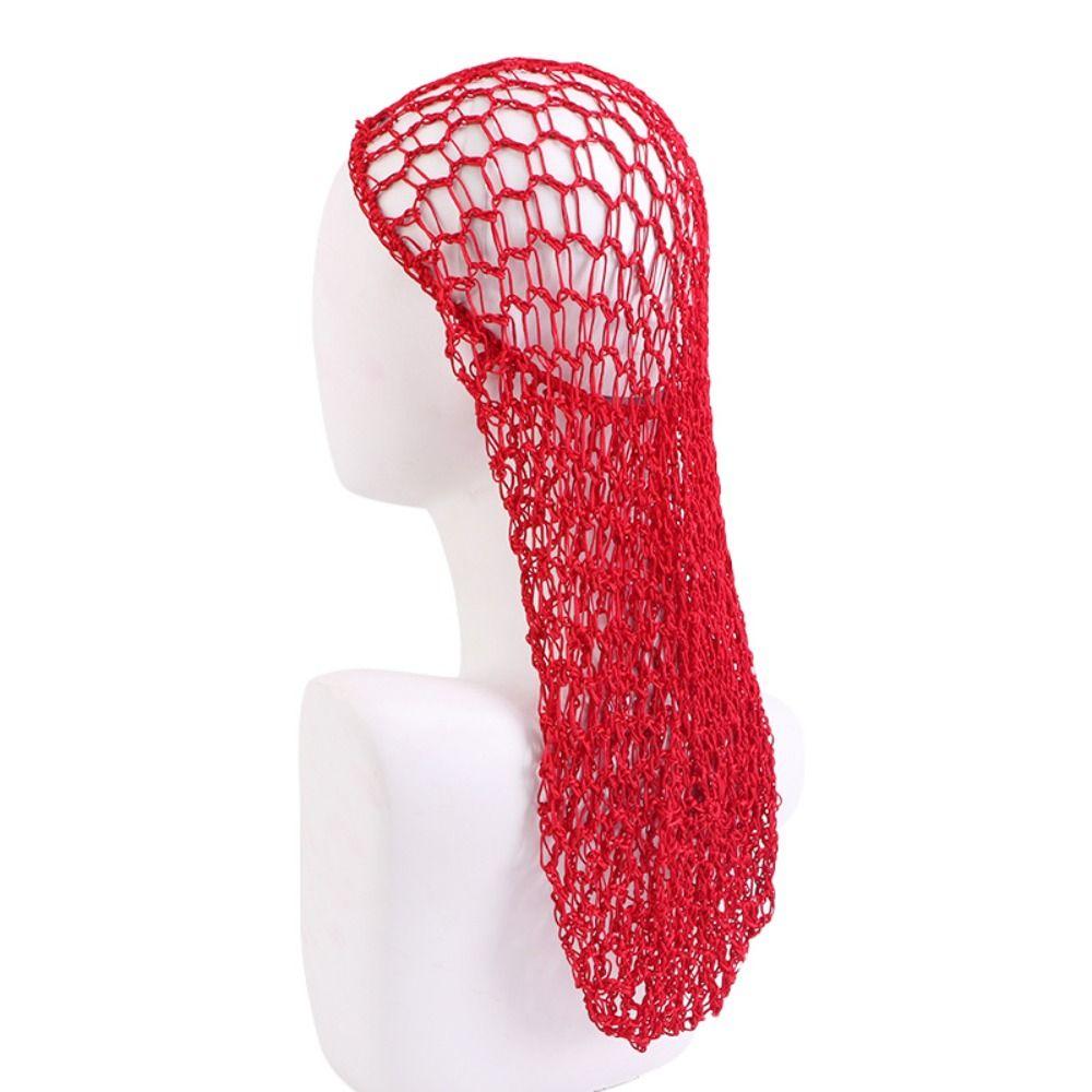 Night Cap Mesh Hair Net Elastic Hair Care Sleeping Hat Fashion Long Crochet Hair Snood  Women