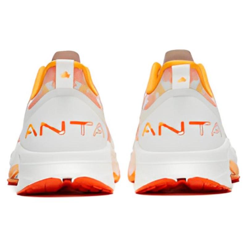 Anta MACH 3.0 Cushioning Wear-Resistant Low-Top Running Shoes Men's White Orange Sneakers 112325583-16
