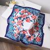 Silk Women's Square Scarf - Chinese Style Headscarf for Spring, Summer, Autumn - Neck Protection & Warmer - Elegant Thin Mom Style