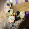 Natural stone crystal handmade beaded eye pendant elastic bracelet European and American yoga jewelry