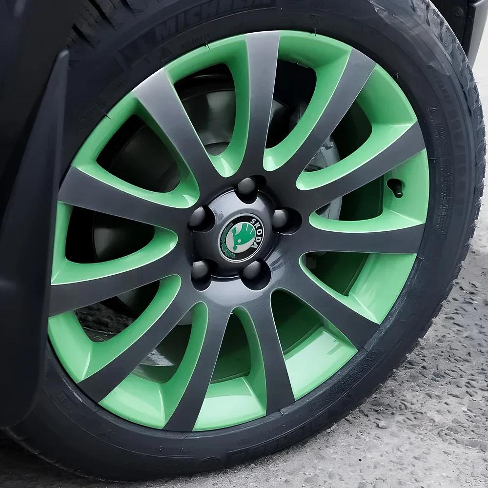 Autó matrica Skoda 2026 Forró 4 db 55mm 65mm Autó Eredeti Kerékagy Sapka Kerékagy Sapka Jelvény Csere Skoda Octavia Fabia Rapi-hez