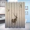 1pc Christmas Deer Forest minimalist shower curtain, high-end elegant bathroom curtain, bathroom decoration pattern