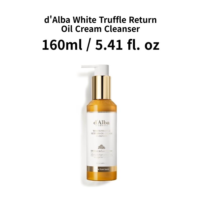 d'Alba White Truffle Return Oil Cream Cleanser (100ml, 160ml / 3.38 Fl. Oz, 5.41 Fl. Oz)