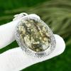 925 Silver Natural Ocean Jasper Birthday Engagement Trendy Bezel Pendant Jewelry