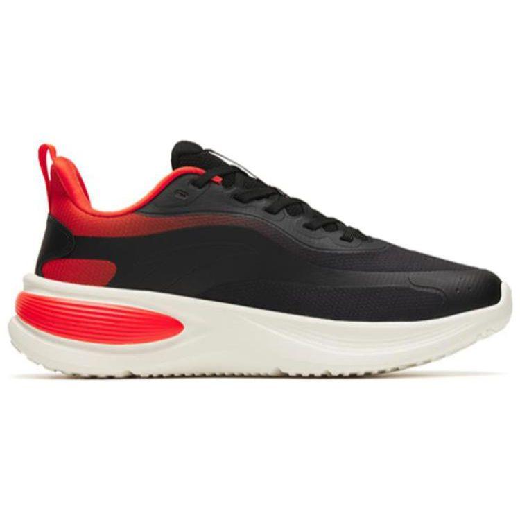 Anta Cloud Path Shock Absorption Non-Slip Wear-Resistant Low-Top Running Shoes Men Sneakers Black Red 112245571-1