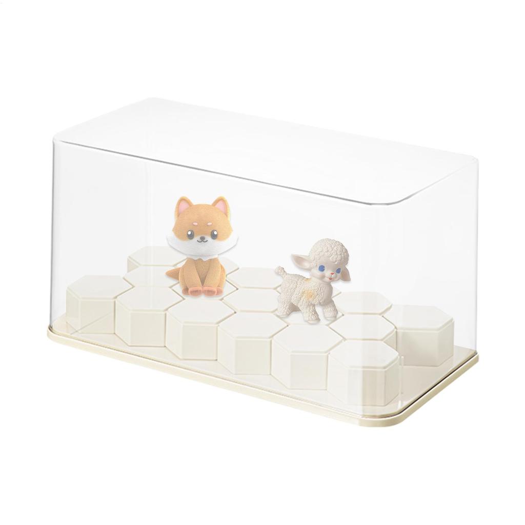 Figure Display Case Clear Display Holder For Figures Detachable Cube Stand Design Boxes For Shelf Corner Bookshelf Miniature