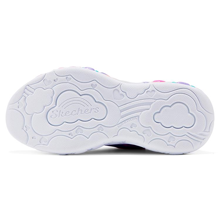 Skechers S-Lights Fashion Trend Comfortable Versatile Shiny Casual Shoes Kids Sneaker Pink Purple 302696L-LPMT