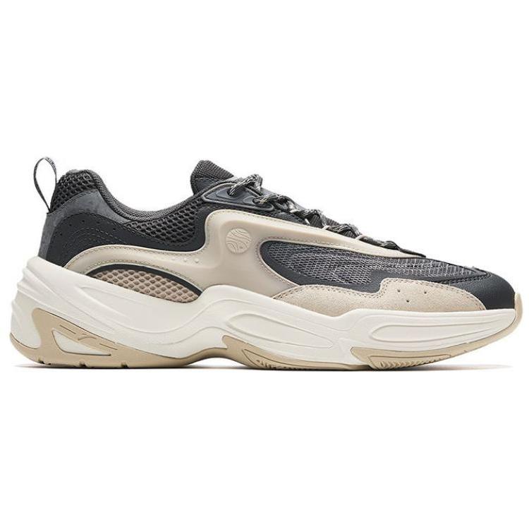 Anta Cross Retro Casual Shock Absorption Non-Slip Low-Top Dad Shoes Men sneakers Gray 112348850-3