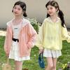 Girls' Lightweight Lace Sun Protection Jacket - 2026 New Style Summer Coat for Medium & Large Children