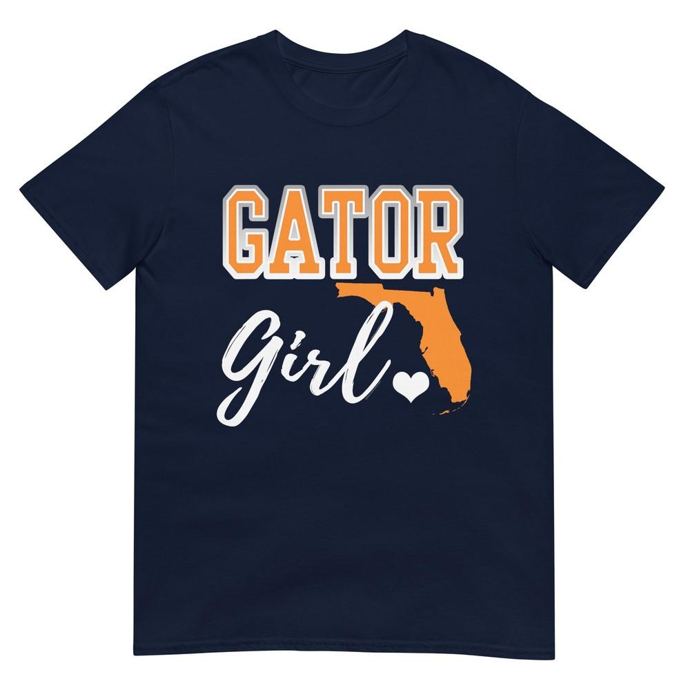 Gator Girl Florida Heart Map Shape Souvenir Gift For Unisex Tshirt S