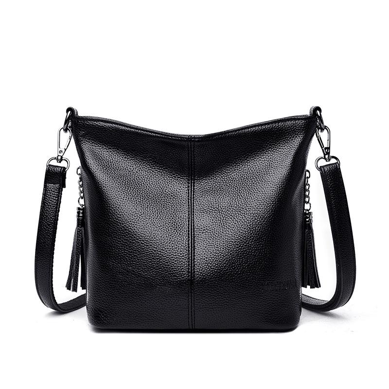 2022 European & American Retro Tassel Soft Leather Crossbody Bag - Casual, Versatile Single Shoulder Handbag for Women