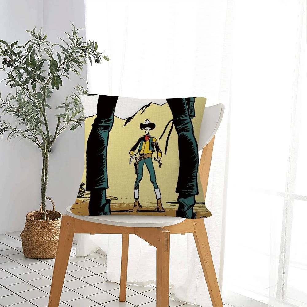 Anime LUCKY LUKE CARTOON   Pillow Anime Pillow Sofa Bed Head Pillow Cover Cushion Cover Fashion