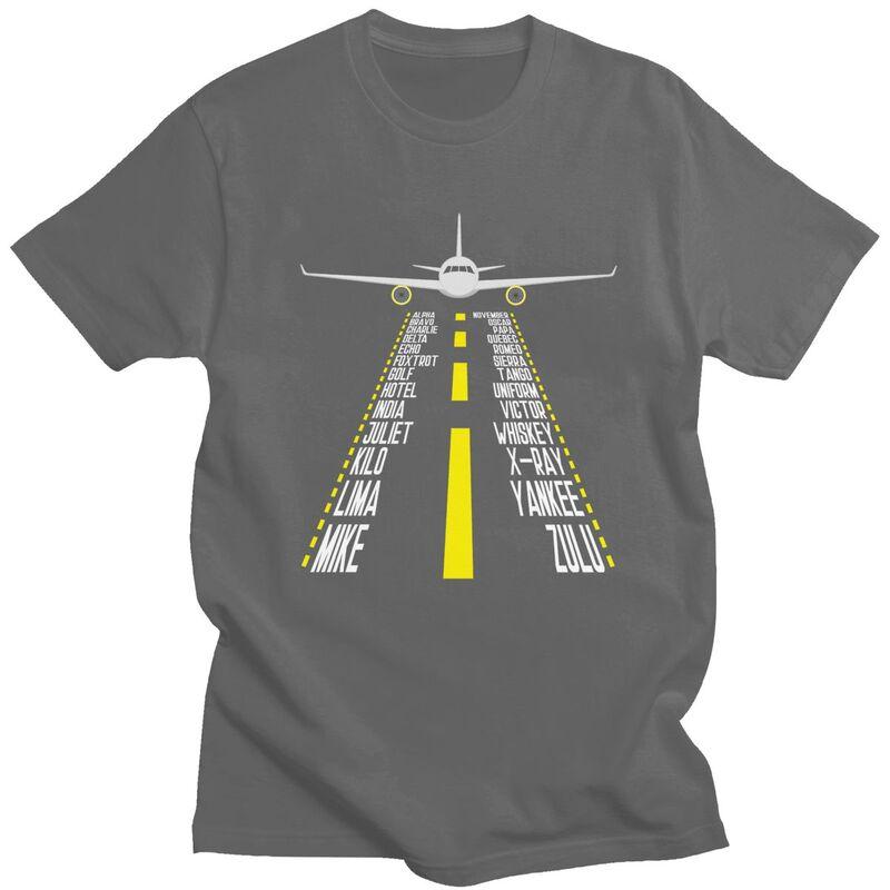 Individuelles Herren Piloten Alphabet Luftfahrt Flugzeug Geschenk T-Shirt Kurzarm Baumwolle T-Shirt Lässig Flugzeug Flieger T-Shirts Kleidung