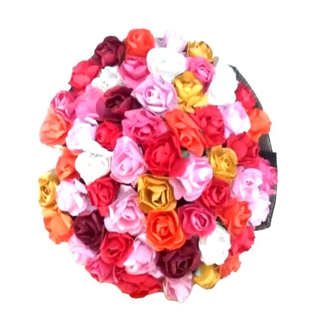 

@ Multicolor Artificial Rose Flower Hair Juda Gajra For Women Zr-2866-60%Off