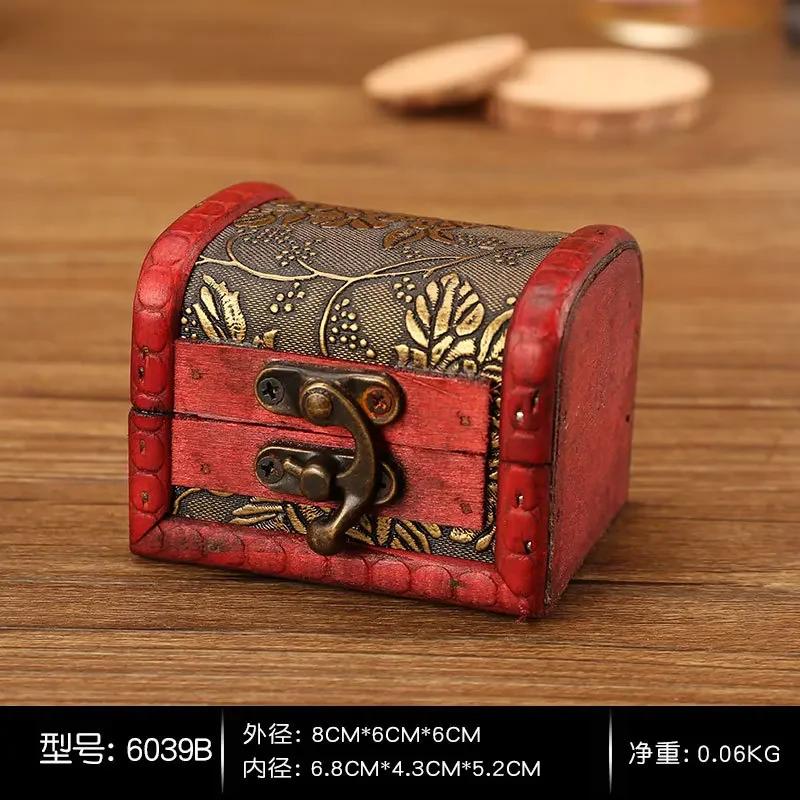Wooden Box Vintage Style Jewelry Pearl Necklace Bracelet Gift Small Box Storage Organizer Handmade Box Gift Storage