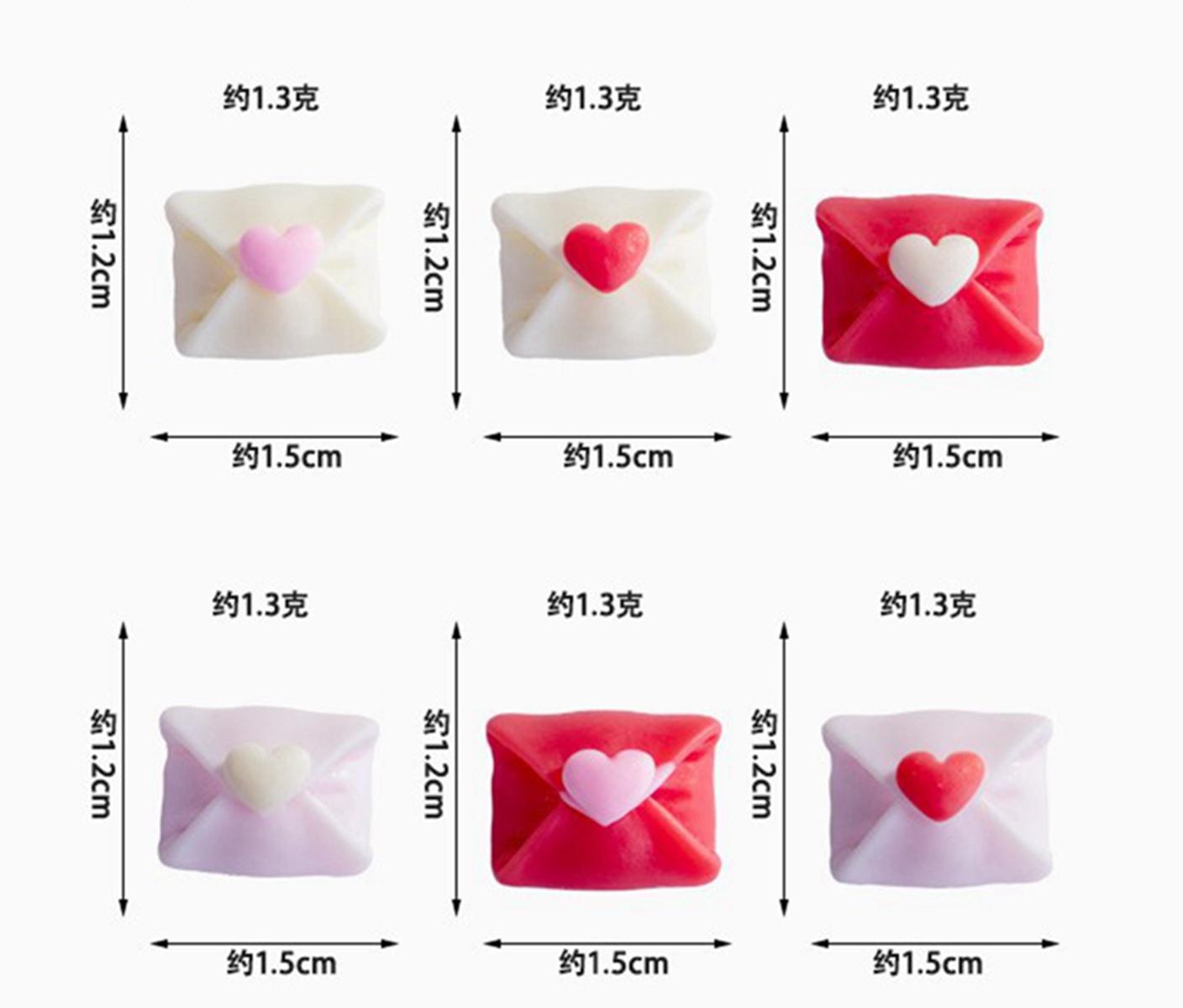 

10-300 Play Scene Decoration Mini Colored Envelope Series Flat Back Manicure Parts Embellishments For Hair Bows Accessorie Toys 10pcs