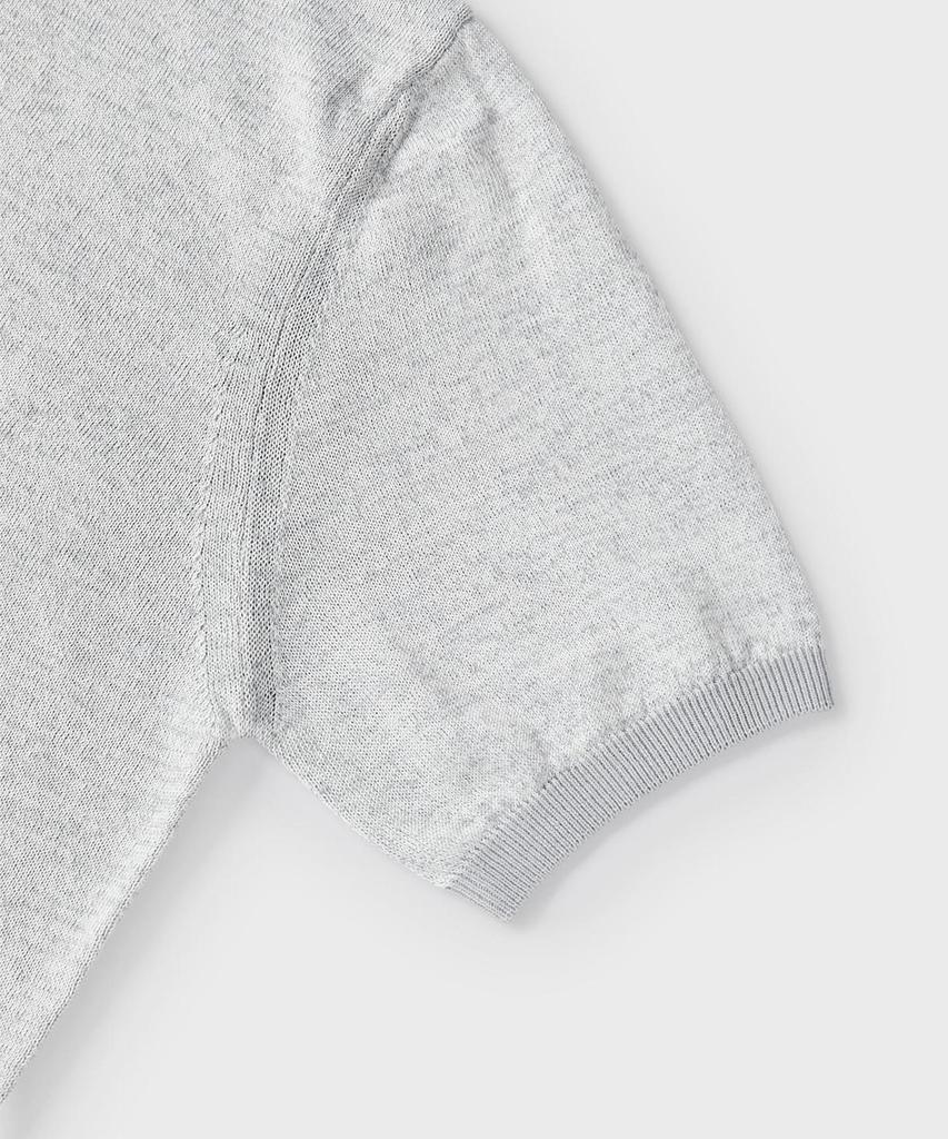 PANICALE Linen Cotton Blend Polo Shirt [Grey]