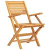 VidaXL Chaises de jardin pliantes 2 pcs 55x62x90 cm bois massif teck 362762