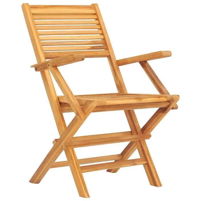VidaXL Folding Garden Chairs 2 Pcs 55x62x90 Cm Solid Teak Wood 362762