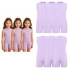3Pcs Kids Special Needs Adaptive Jumpsuit Round Neck Sleeveless Back Invisible Zipper Solid Color for Easy Dressing Daily Care