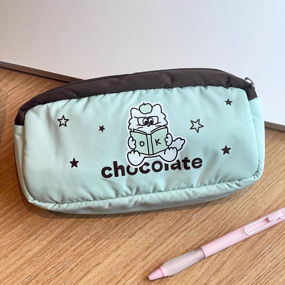 Kitten Pencil Case Large Capacity Cosmetic Bag New Stationery Bag  Students