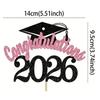 2026 Graduation Party Supplies 4PCS Cake Toppers With Paper Materials Design Paper Graduation Cake Inserts