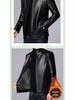 Men's Leather Jacket for Mid-Aged & Elderly: Fleece-Lined, Thickened, Windproof, Detachable Fur Collar, Winter Warmth for Dad.
