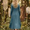 Women's Fashion Color R-neck Long Sleeve Dress