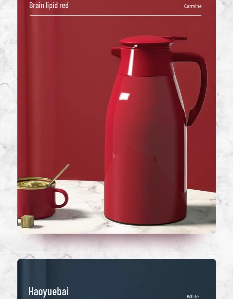 Large Capacity Thermos Flask with Glass Liner - Insulated Hot Water Bottle for Dorms