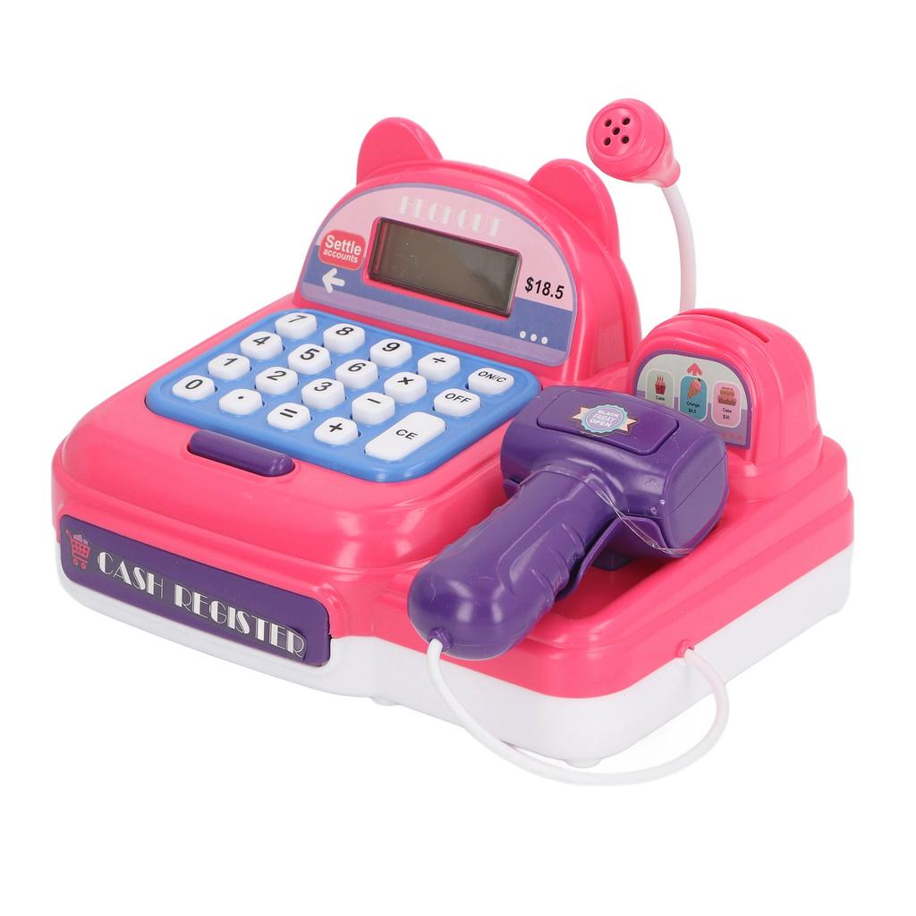 Children Play Cash Register Toy Fun Supermarket Checkout Toy with Microphone Sounds for Boys Girls Toddlers