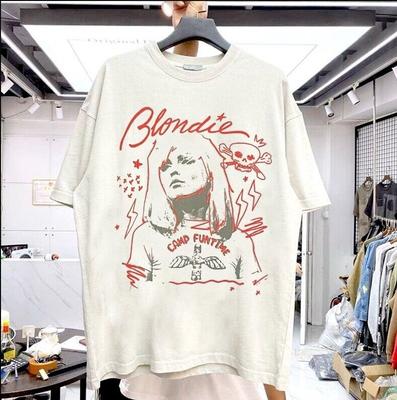 Unisex Shirt Cotton Oversize Large Size Blondie 70s Classic Rock T