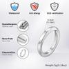 Vintage Viking Rune Symbol Mobius Ring for Men, Geometric Twisted Stainless Steel Rings, Fashion Finger Jewelry Size 7-12