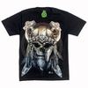 Viking lebka Čistá bavlna Tričko Letní Krátký rukáv Grunge Viking válečník Styl Unisex Fitness Svaly Černé tričko
