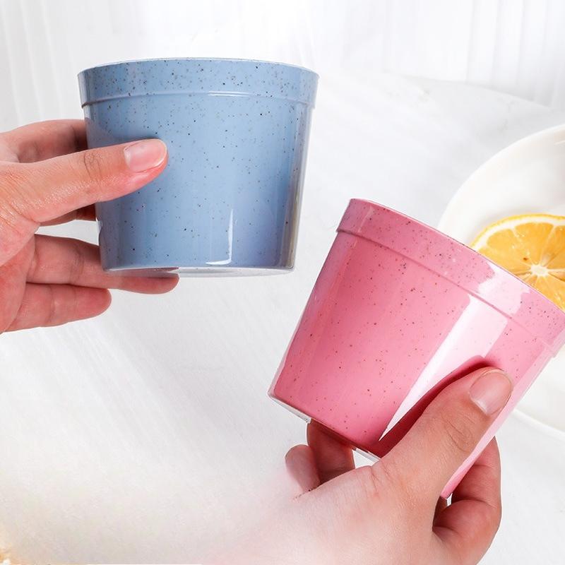 Simple Plastic Mouthwash Cup, Wash Basin, Household Water Cup, Toothbrush Cup, with Printing