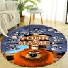 Personalized Grizzy Bear Round Chair Office Rug - Perfect for Mat, Office Chair & More - Ideal Gift for Birthdays and Holidays