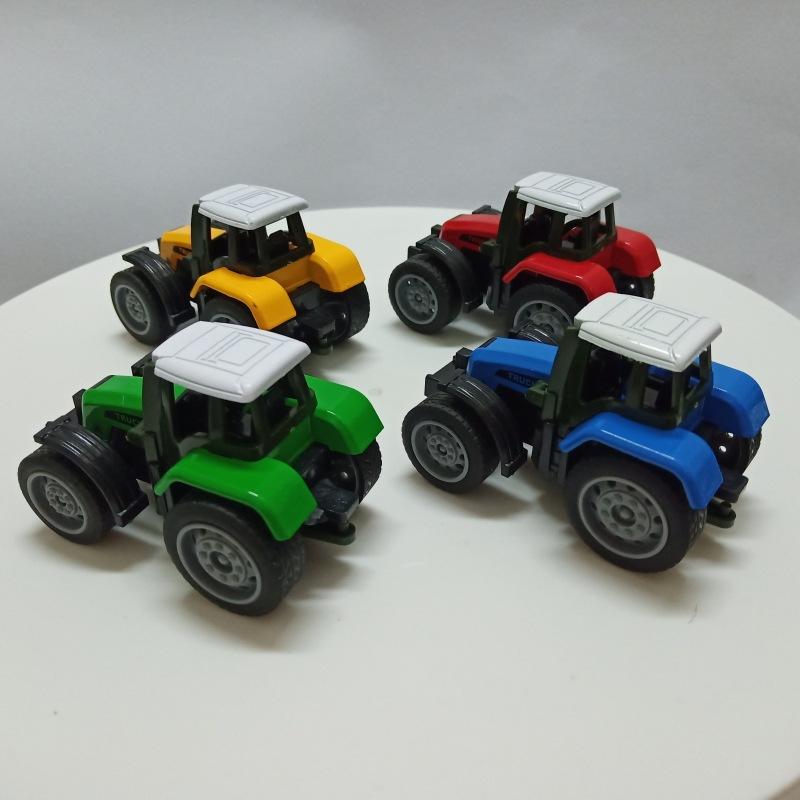 Children's Puzzle Toys Alloy Car Model Simulation Mini Farm Car Tractor Skidding Farmer Car Children Boys Birthday Gift Car Toys