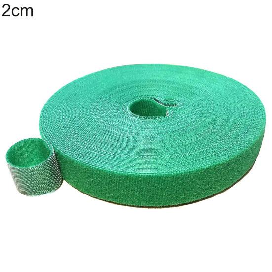 1 Roll Plant Rope Reusable Strong Grip Nylon Green Ribbon Vinyl Staking Twist Tie for Gardening
