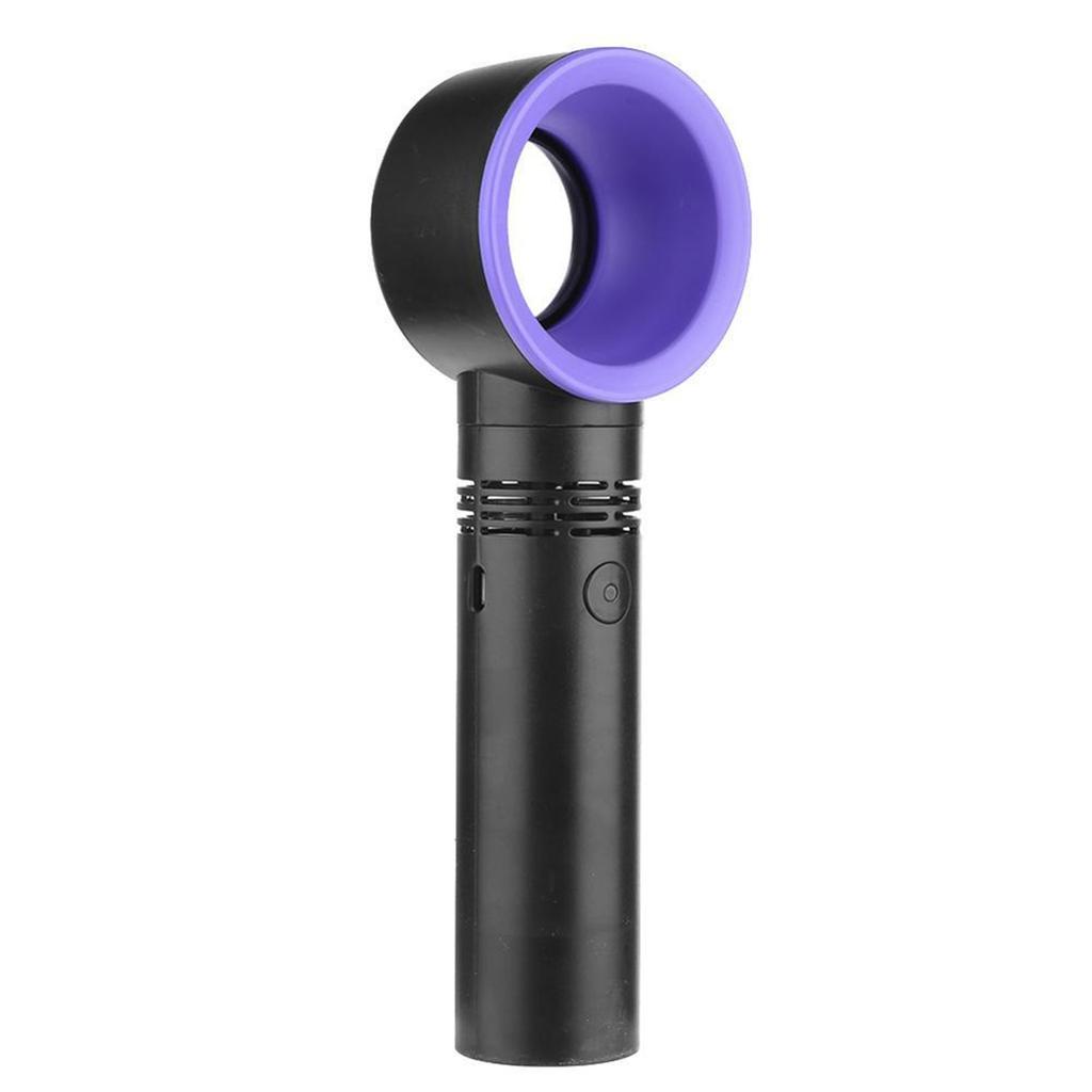 Mini cooler portabil, reîncărcabil prin USB, portabil, fără lame, ventilator la îndemână fără frunze, cu indicator LED de nivel de 3 viteze a ventilatorului