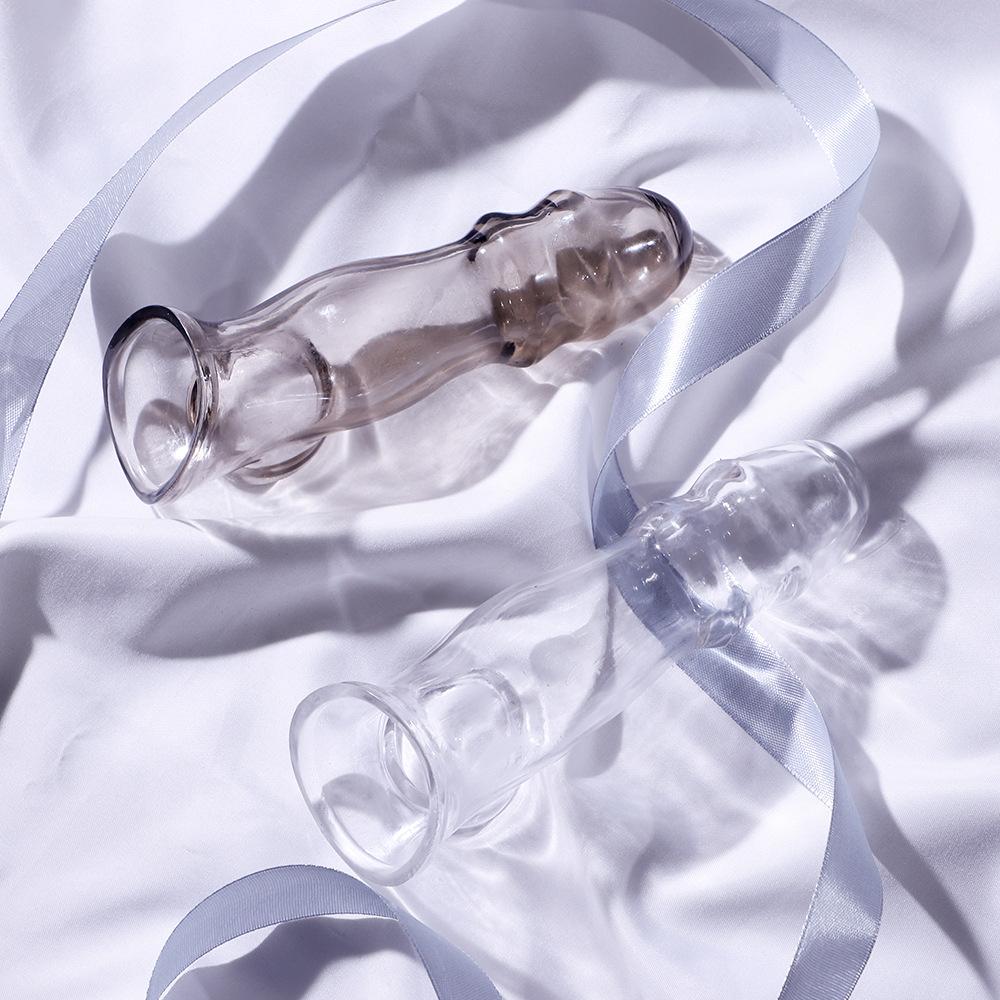 Male Masturbator Clear Crystal Set Penis Lock Essence Set Sex Toys