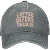 Kaffee Vor dem Reden Grafik Baseballkappe Vintage Gewaschener Denim Dad Hat Verstellbar Unisex