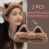 3D Cartoon Hairband Soft Furry Plush Headband Cute Cat Ear Head Hoop  Face Washing