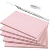 M-Modern-5 Pack Rubber Stamp Carving Blocks,4X6 Pink Linoleum For Printmaking Stamp Maker Carving