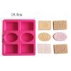 Kitchen Creative Handmade Molds 6 Hole 3D Candle Mold Silicone Soap Making Mold Candle Shaping Resin Craft Home Decor Mold