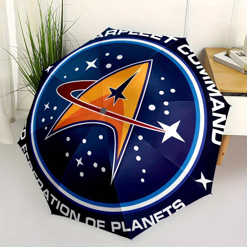 

Star Trek Starfleet Command Emblem Sticker Decal for Car Laptop Window BumperUmbrella, Portable 3 Fold Compact Umbrella for Men & Women, Val