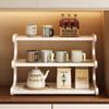 2/3-Tier Desktop Organizer with Cup Holder - Storage Rack for Office & Dining Table, Perfect for Small Displays & Essentials