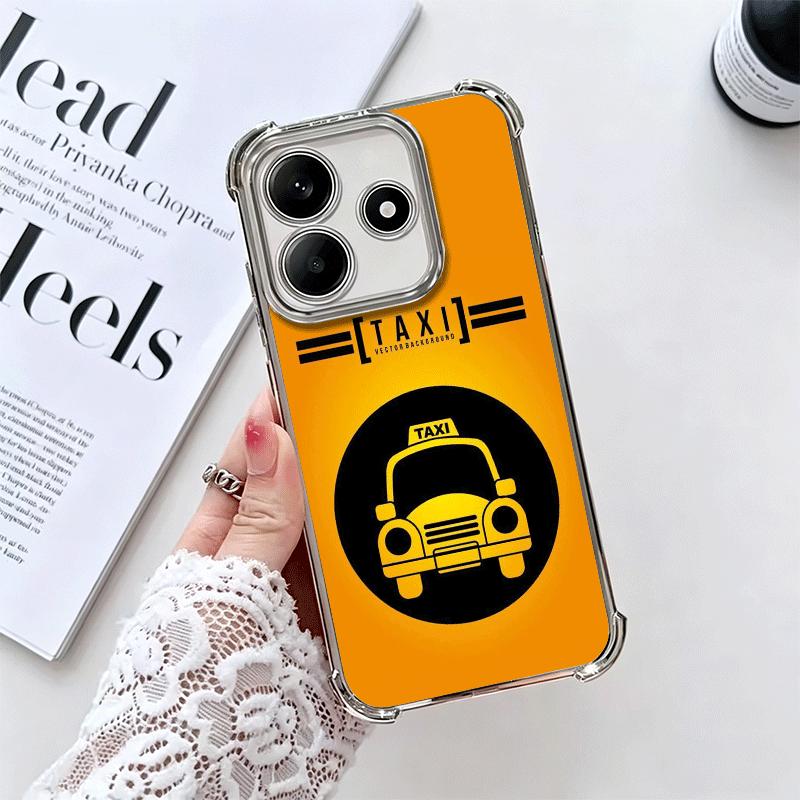 NYC Gelbe Taxi-Cabriolets Weiche Handyhülle Für Xiaomi Redmi Note 14 15 Pro Plus 13 12 11S 11T 5G 10 9S 9 Galvanisiert Anti-Fall Fundas
