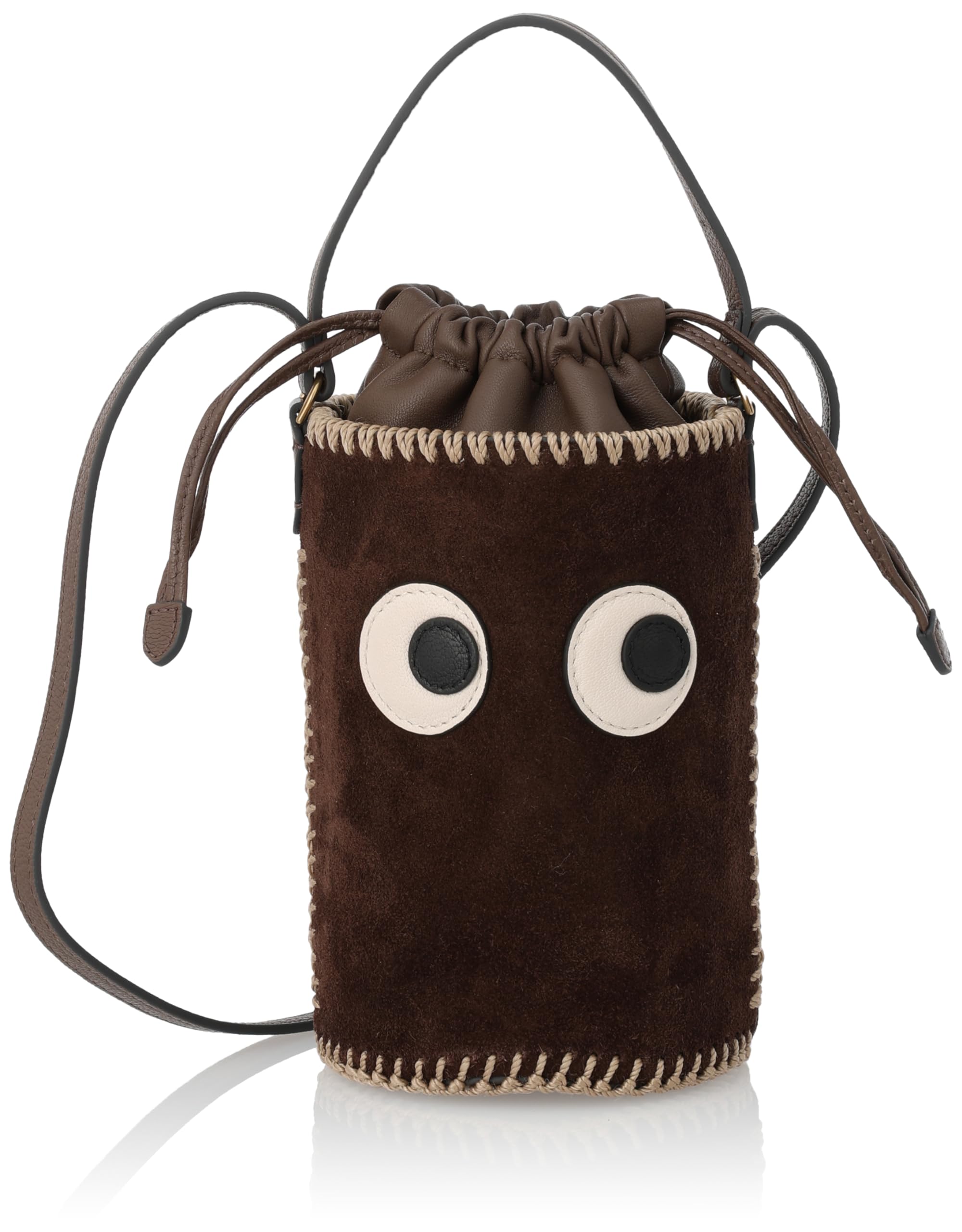 

Shoulder Bag Drawstring Cross Body Eyes in Suede Truffle [Anya Hindmarch] Women s [Item]