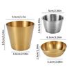 Stainless Steel Kitchen Dipping Sauce Bowl Golden Silver Ketchup Fries Cup Seasoning Dish Hot Pot Condiment Tray Tablewar